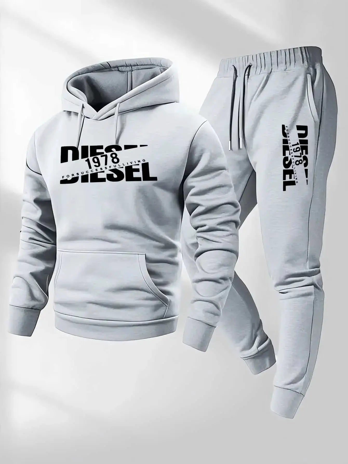 2025 Autumn Winter Hooded Sportswear Two in One Set Hoodie and Pants for Casual Fashion and Comfort