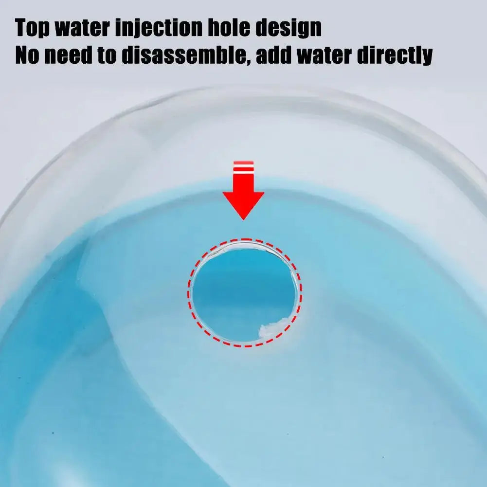 Simples Market hanging bird bath cube in blue with top water-injection hole for small parrots and canaries