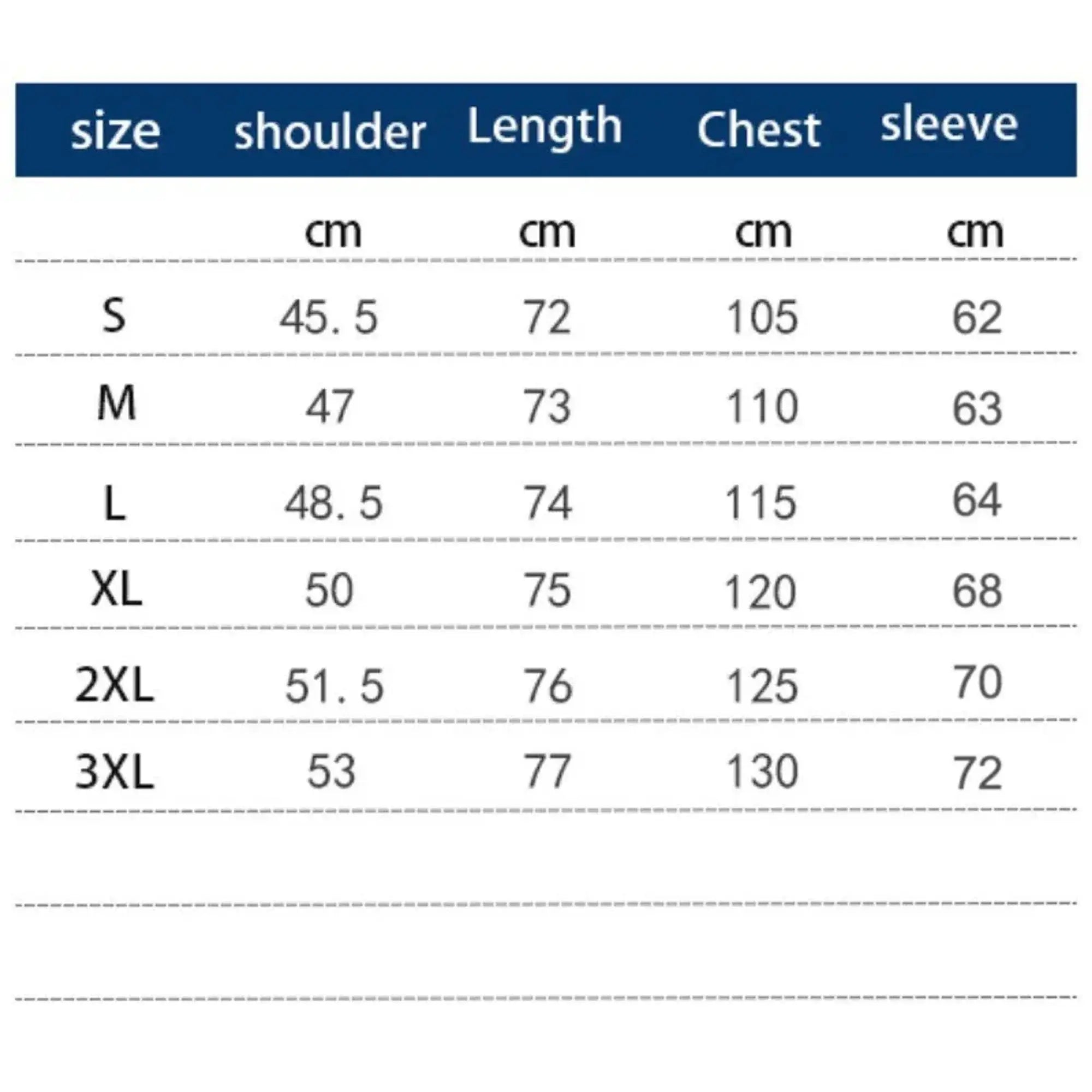 Simples Market men's casual solid-color long-sleeve shirt size chart with shoulder, length, chest, sleeve measurements (S-3XL).