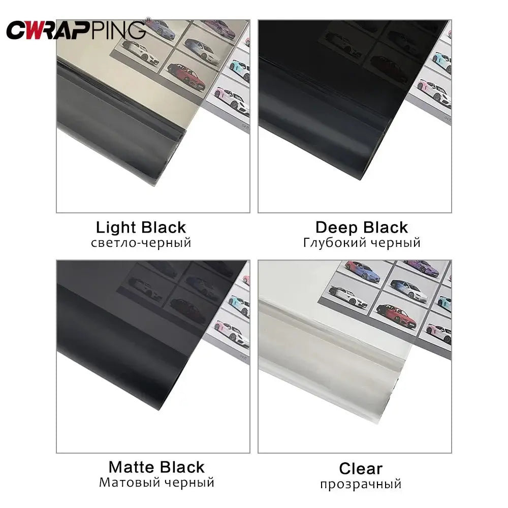 30x200 Cm Car Headlight Tint And Taillight Waterproof Sticker Self Adhesive Vinyl Film Fog Lights Smoke Black
