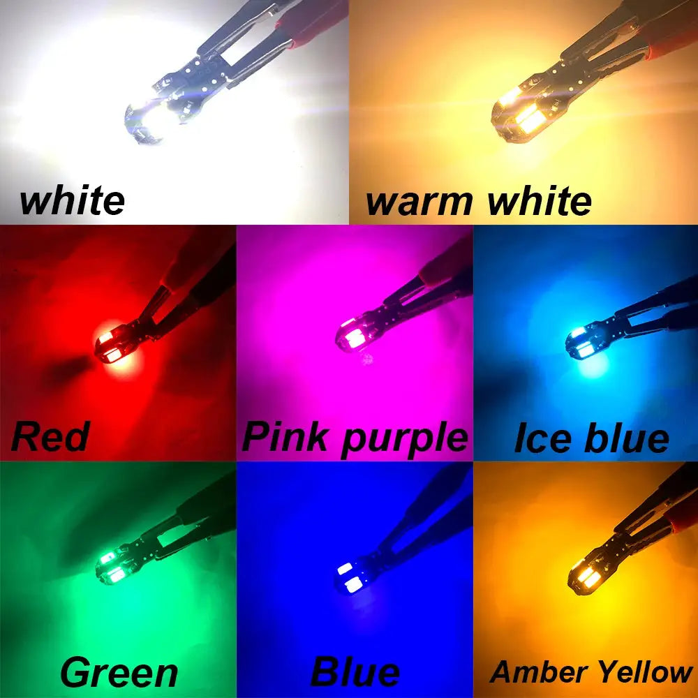 W5W T10 LED Bulbs 12V Canbus 5730 8SMD 6000K Interior Map Dome Parking Lights Lamp