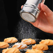 Stainless Steel Powder Dispenser Dust Shaker For Cocoa Cinnamon Powdered Sugar Salt Pepper Spices