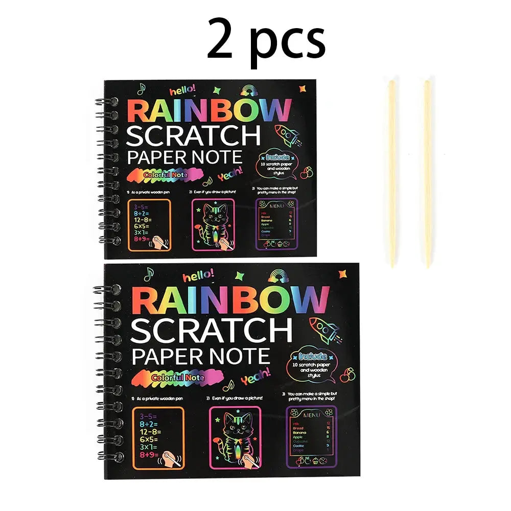 Dazzling Scratch Painting Art Kit For Parent Child Interactive Toy With Note Cards Handmade Painting