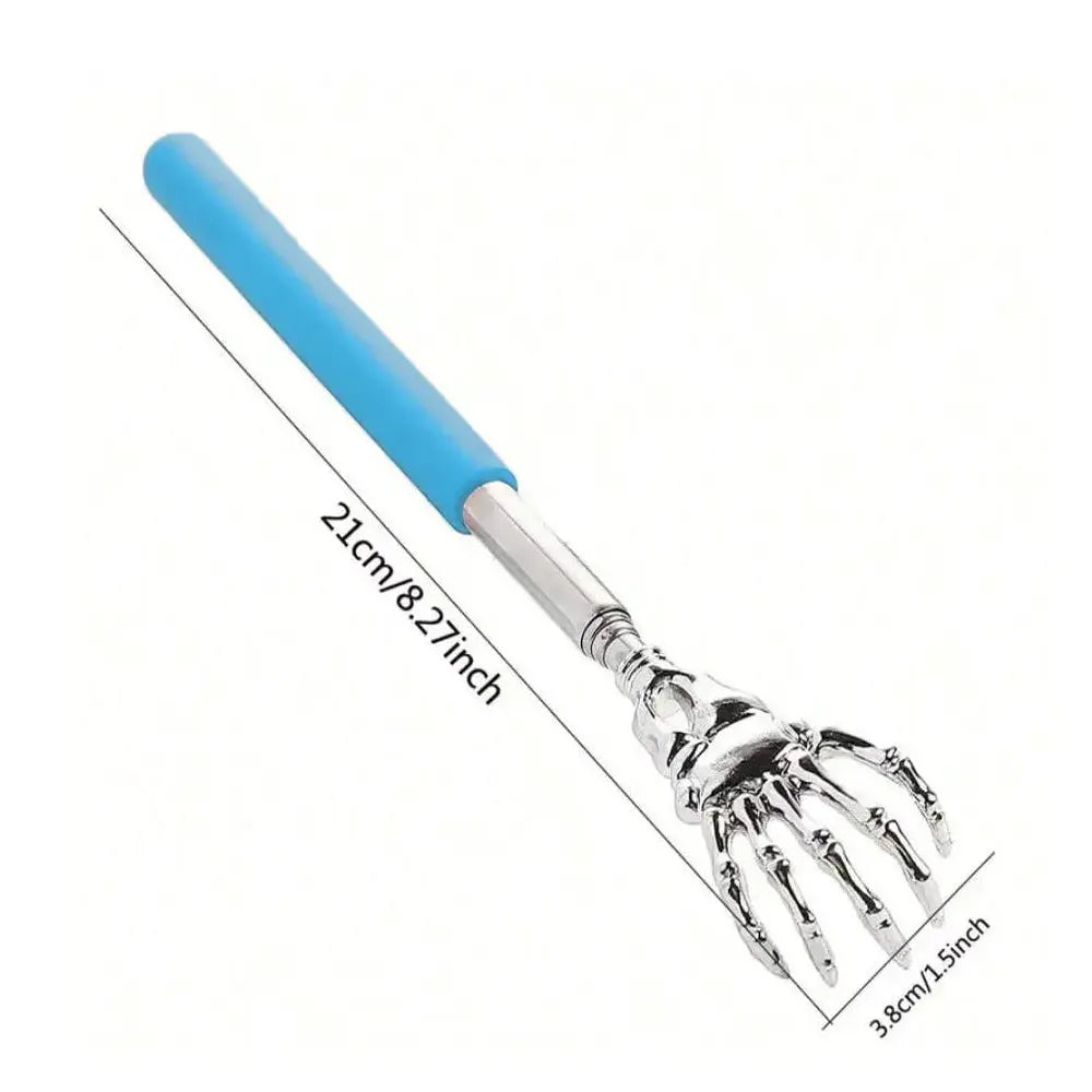Portable Extendable Back Scratcher Stainless Steel Telescoping Massager For Humans And Pets With Rubber Grip