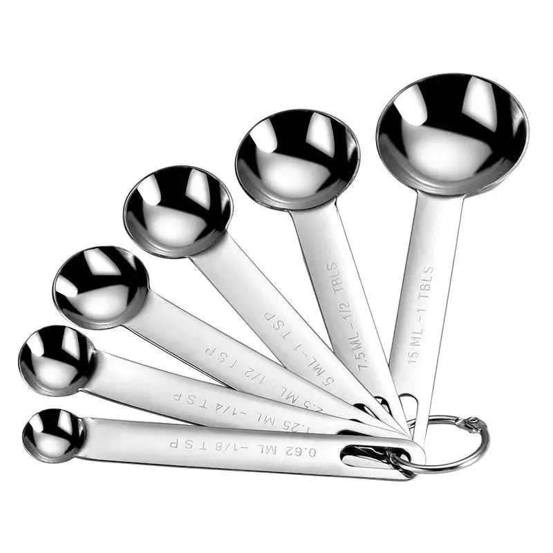 KitchenCraft Stainless Steel Measuring Spoon Set 4 6 7 8 Piece With Scale Durable Food Grade Kitchen Tools