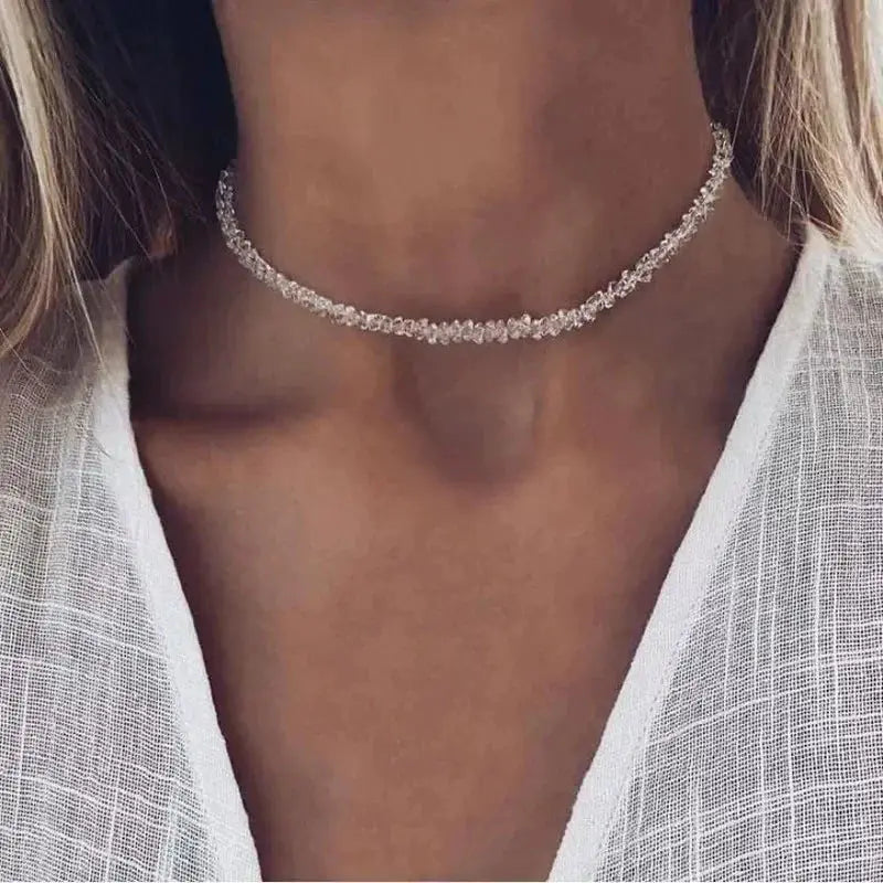 Tetrahedron Triangle Crystal Glass Charms Necklaces For Women Jewelry Making Accessories