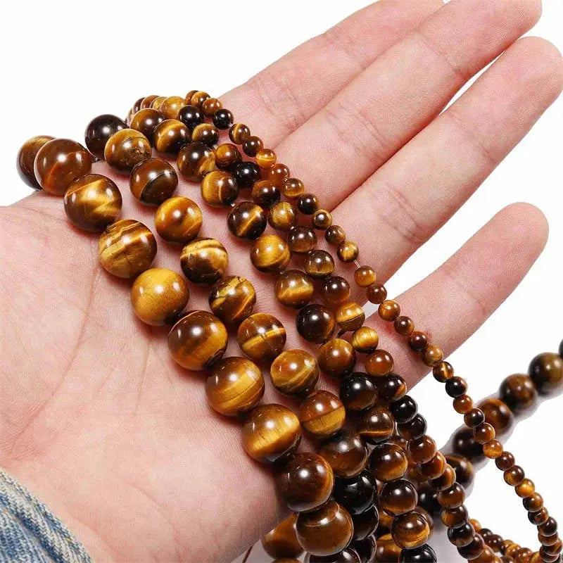 Natural Tiger Eye Beads Round Spacer Beads For Jewelry Making DIY Charms Bracelet Necklace 4mm 6mm 8mm 10mm 12mm