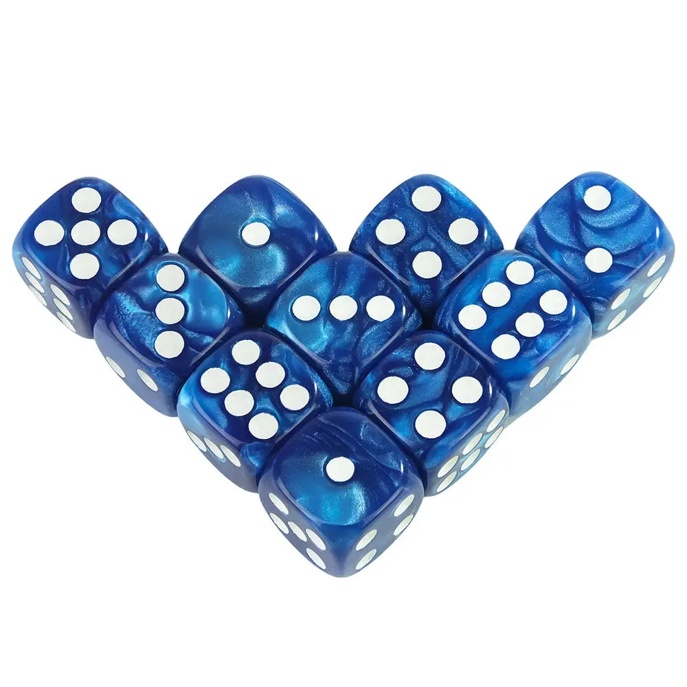 16mm Round Corner Marble Acrylic Dice Set 6 Sided For Tabletop Games Gambling Entertainment Party
