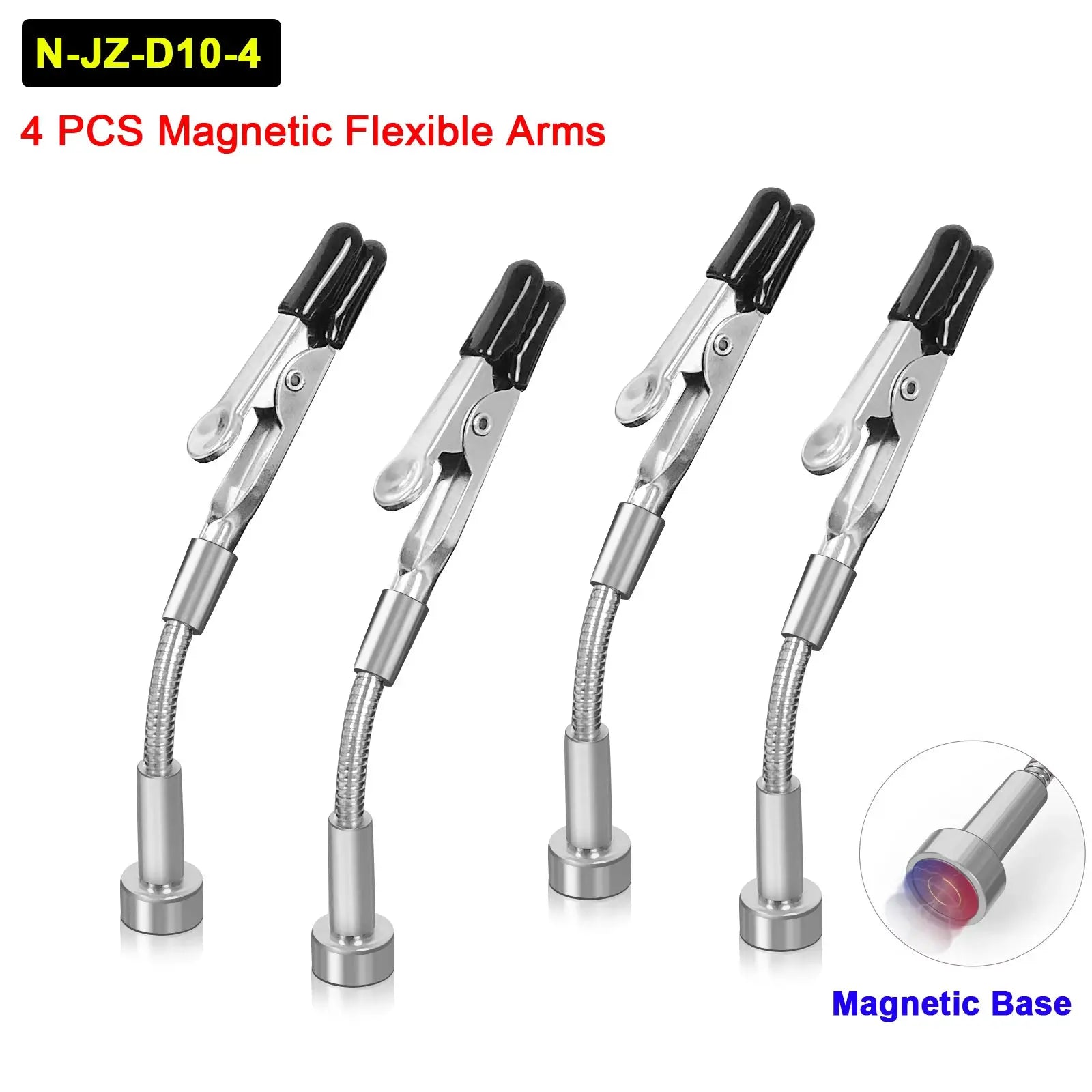 NEWACALOX Magnetic Mini Soldering Arm Holder for PCB Circuit Board with 360 Degree Chuck for Jewelry Making and Repair