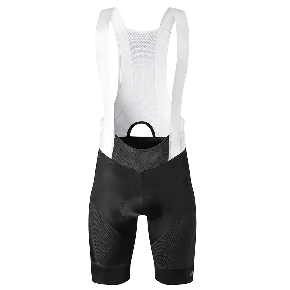 Simples Market YKYWBIKE men's cycling bib shorts with white straps and black padded shorts