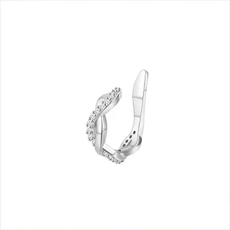 Cute Metal Leaf Earcuff Clip On Earring For Women And Girls No Piercing Cartilage Earring