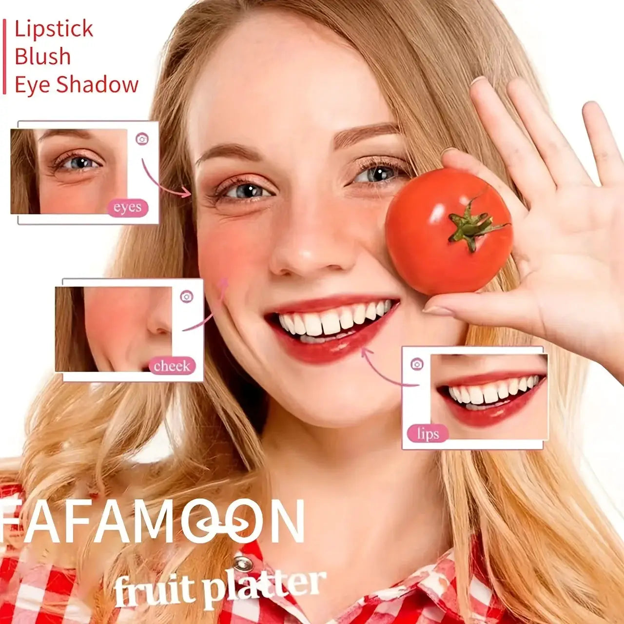 FruityGlow Lip Tint Water Gloss 4 Color Set Moisturizing Waterproof Non Sticky High Pigment Long Lasting Color