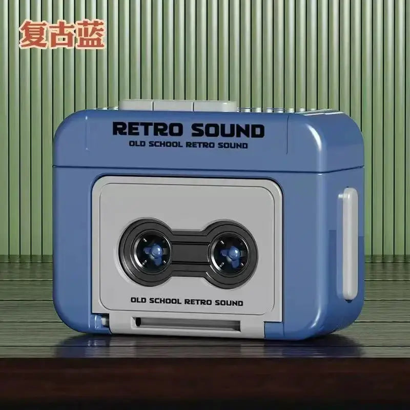 Retro Tape Recorder Keychain Mini Recording Music Box Key Ring Pendant Decompression Ornament Gift For Backpack Lovers