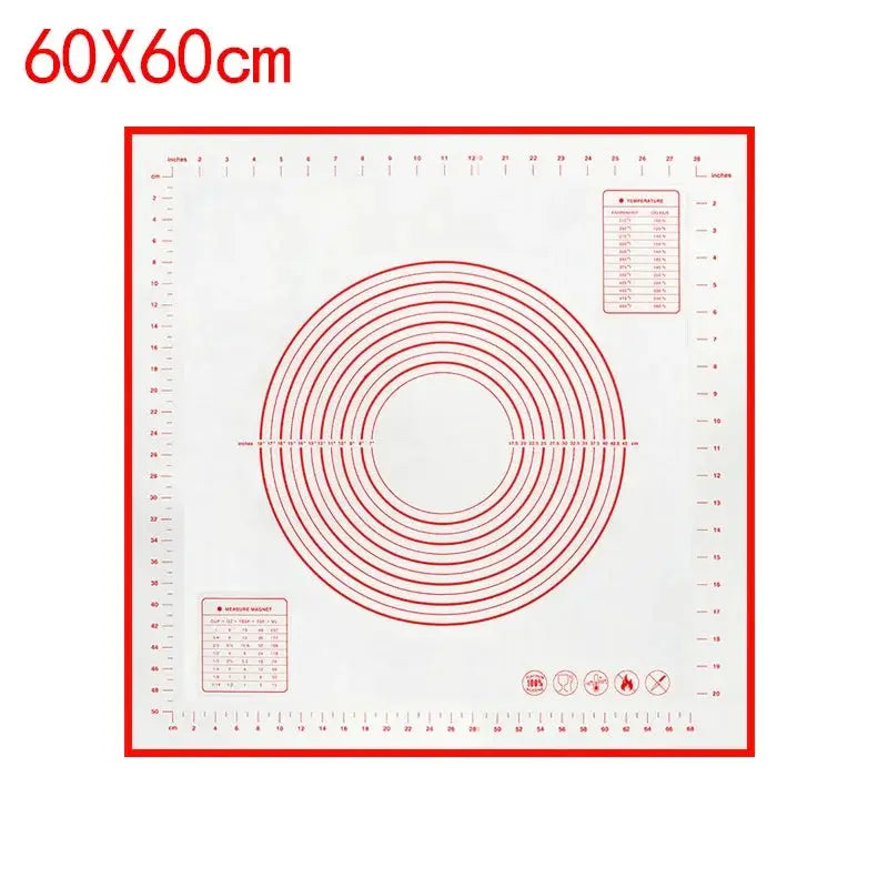 UNTIOR Silicone Baking Mat And Kneading Pad Nonstick Dough Mat For Pizza Cake Pastry Baking