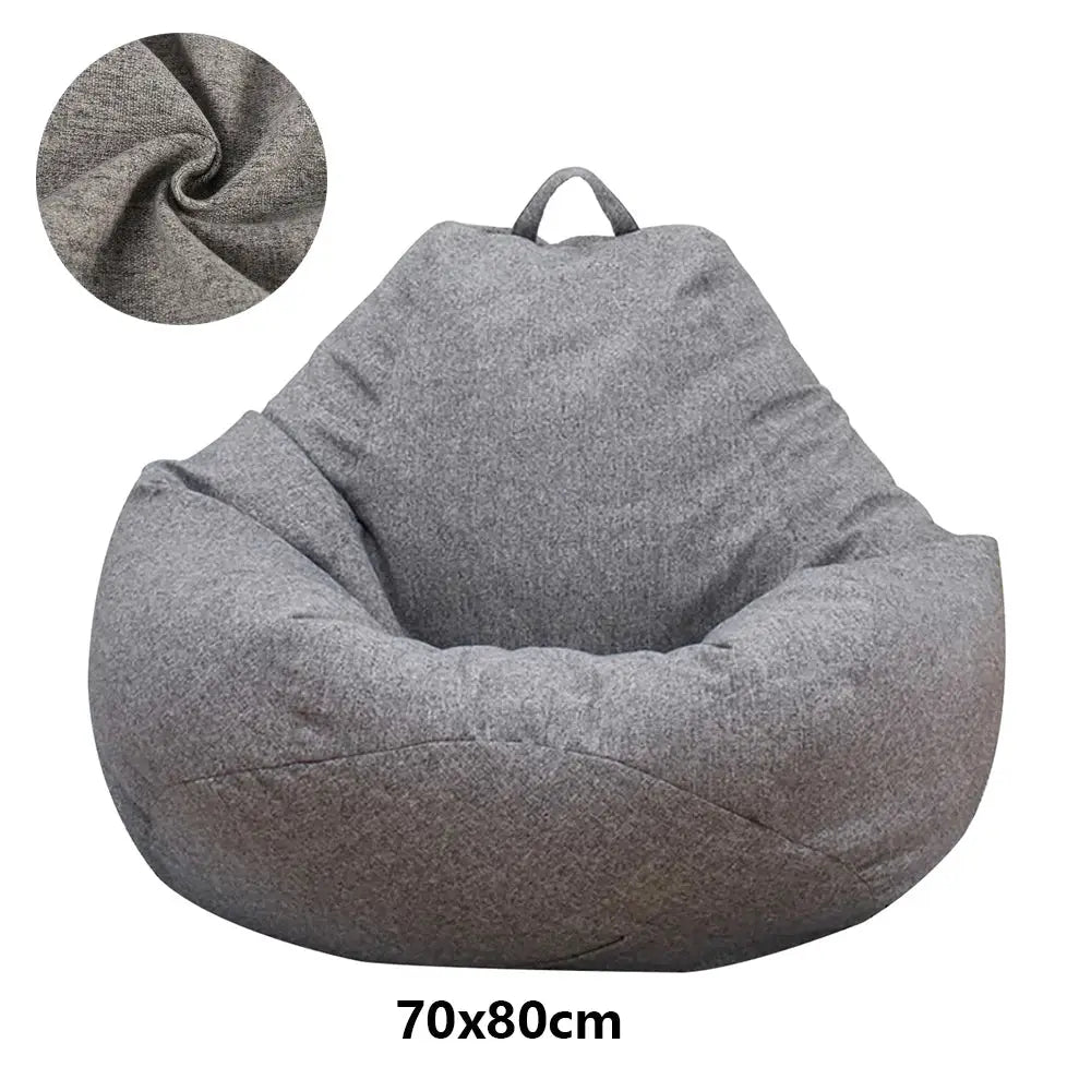 Bean bag cover large 70x80cm in gray fabric, Simples Market, without filler for adults living room