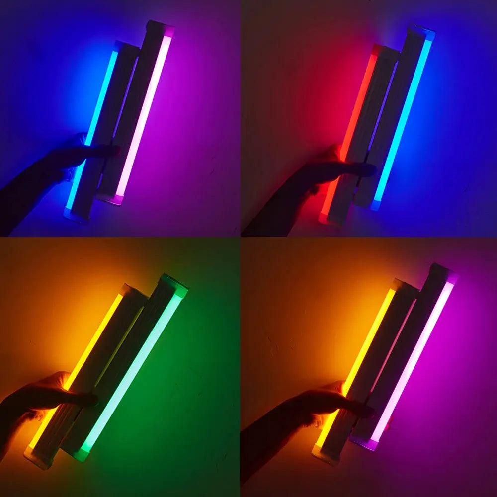 Simples Market LED video light wand with RGB LEDs; rechargeable handheld fill light for vlogs