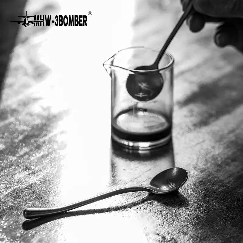 MHW Three Bomber Stainless Steel Coffee Stirring Spoon Exquisite Portable Barista Tool For Home Use