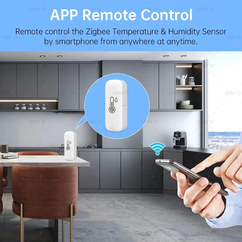 Zigbee 3.0 Temperature Humidity Sensor by Simples Market, white indoor hygrometer for Tuya Smart Life