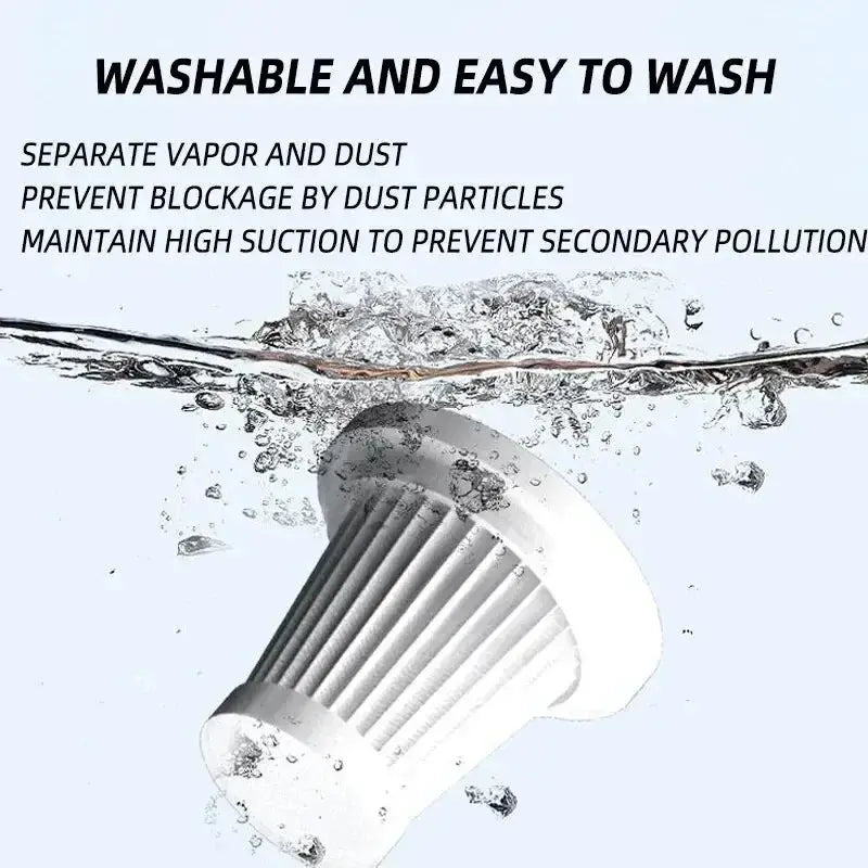 Portable wireless car vacuum cleaner, white, 120W high-power, dual-use for home and car