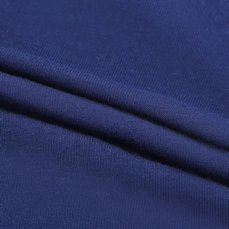 Boxer shorts navy blue cotton fabric close-up texture