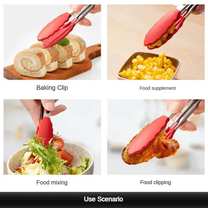 High Temperature Resistant Nylon And Stainless Steel Bread Clip For Outdoor BBQ And Kitchen Use