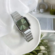 Top Brand Women Quartz Wristwatch With Steel Alloy Band Square Case An Elegant Gift For Any Occasion