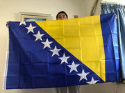 Bosnia And Herzegovina Flag 3x5 Ft Polyester For Decoration