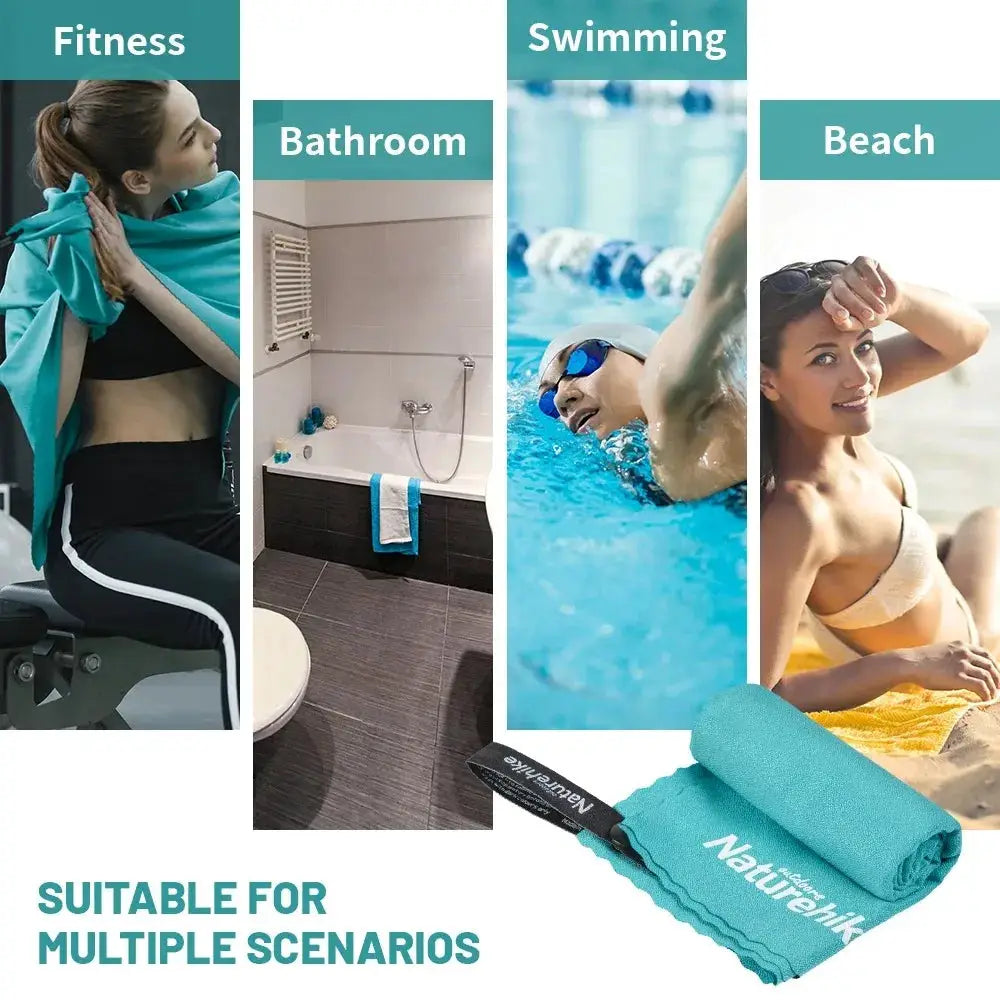 Naturehike microfiber outdoor quick-drying towel, turquoise, ultralight and portable