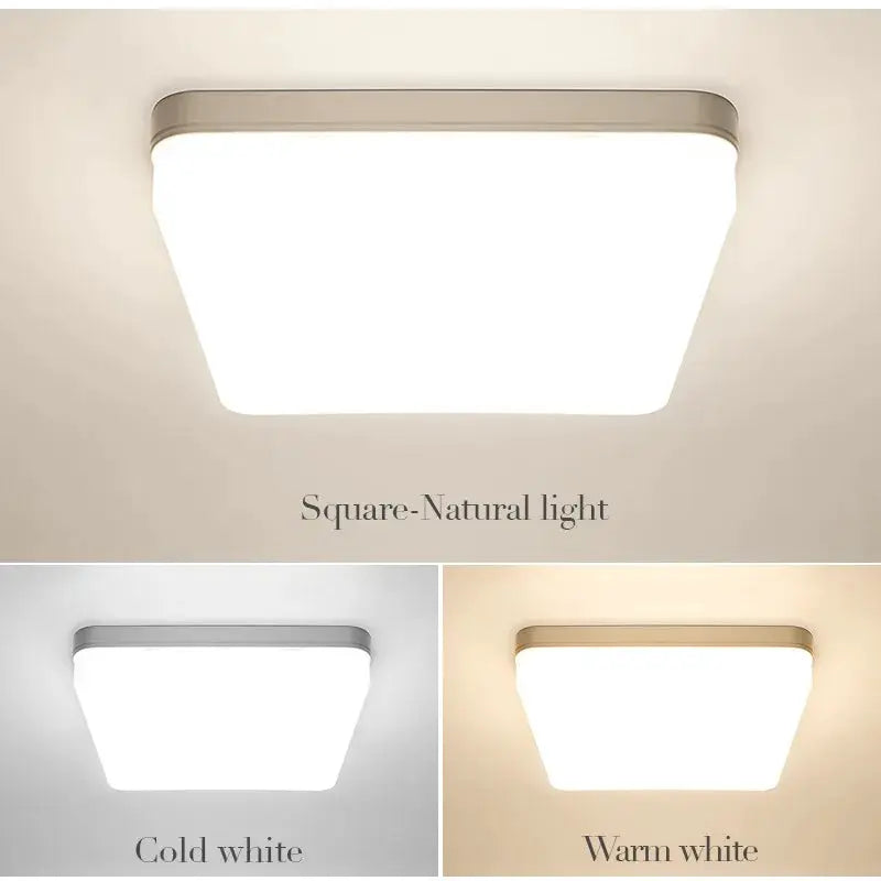 MARPOU square LED ceiling lamp by Simples Market with neutral white, cold white and warm white lighting options