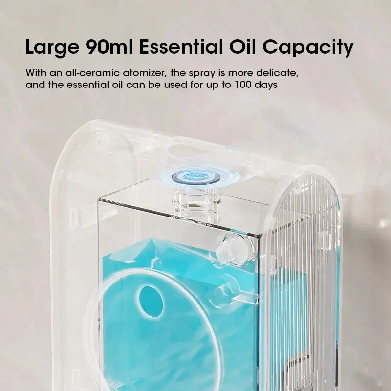 Automatic Sensor Aromatherapy Machine Wall Mounted Diffuser USB Rechargeable Deodorizer Clock Function Home Fragrance