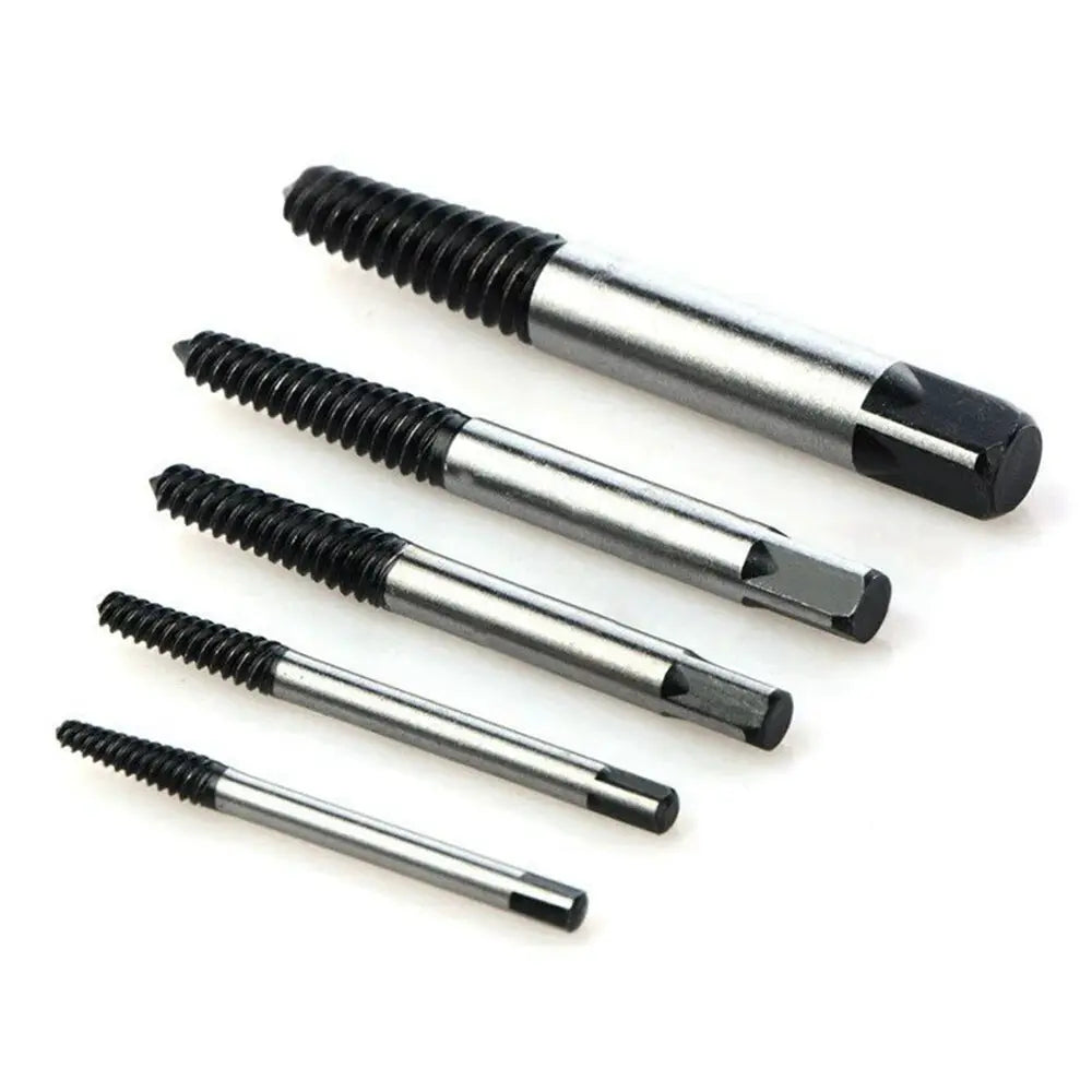 5 Piece Screw Extractor Center Drill Bit Guide Set For Removing Broken Damaged Bolts And Screws DIY Woodworking