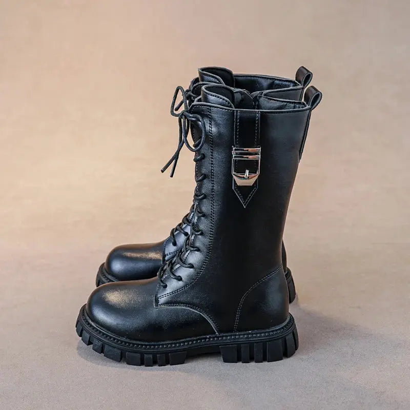 LumiKids Zipper Baby Girl Boots Warm Thick Sole For Autumn Winter Comfort And Style