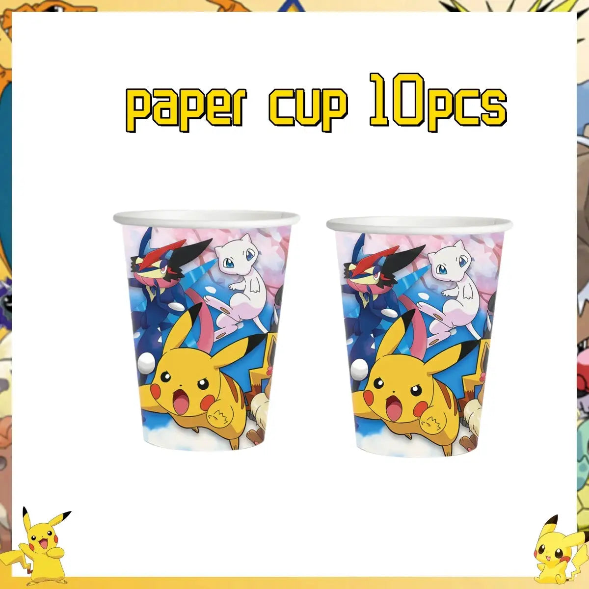 Pokemon Pikachu Birthday Party Decor Set Disposable Tableware Tablecloth Cups Plates Napkins Balloons Baby Shower Kids