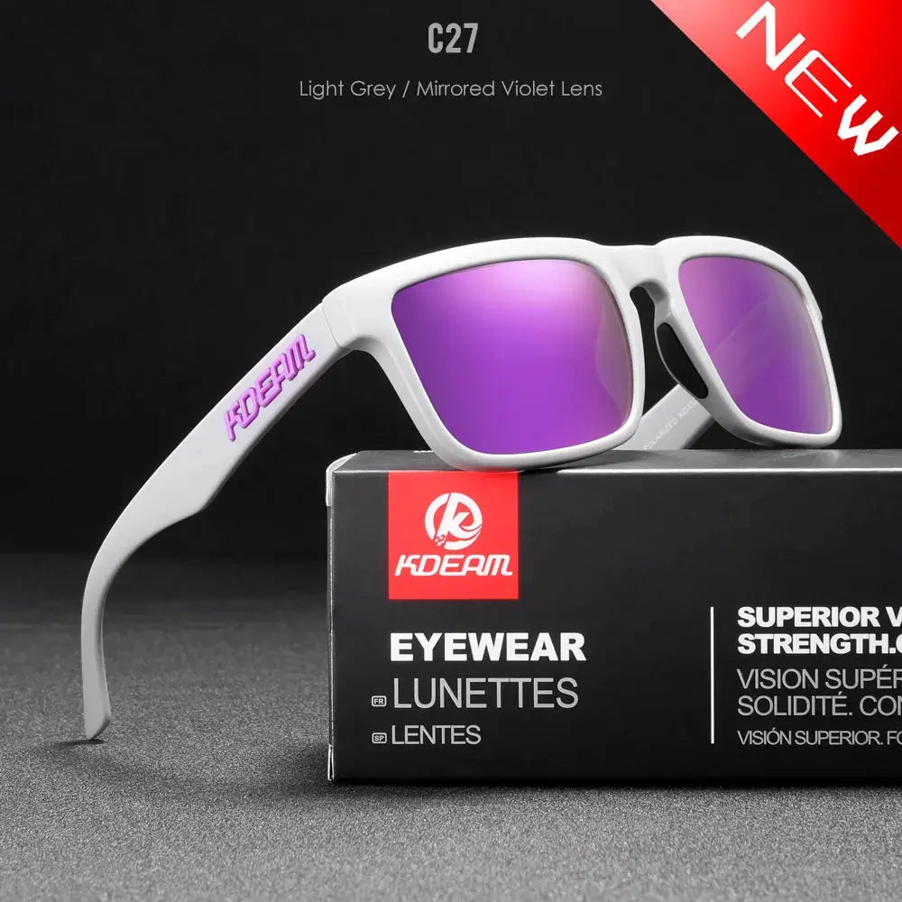 KDEAM 2022 Square Men Polarized Sunglasses With UV Protection Coating For Durable Outdoor Performance