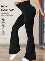 NovaWear High Waisted Flared Pants For Women Stretchy Fabric Over Twenty Percent Spandex All Day Comfort