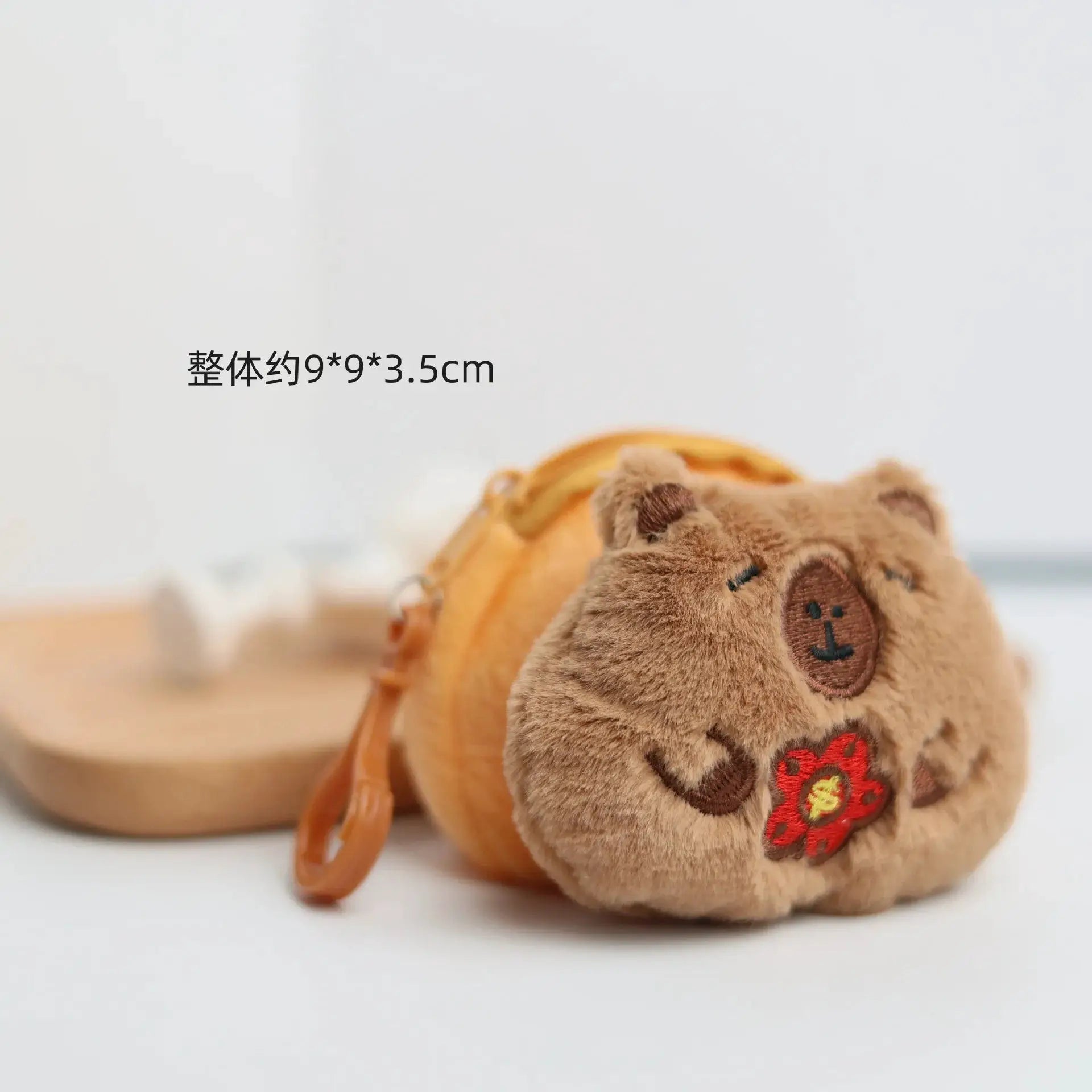 Capybara Change Bag Earphone Bag Plush Pendant Cute Cartoon Storage Case For Coins And Keys