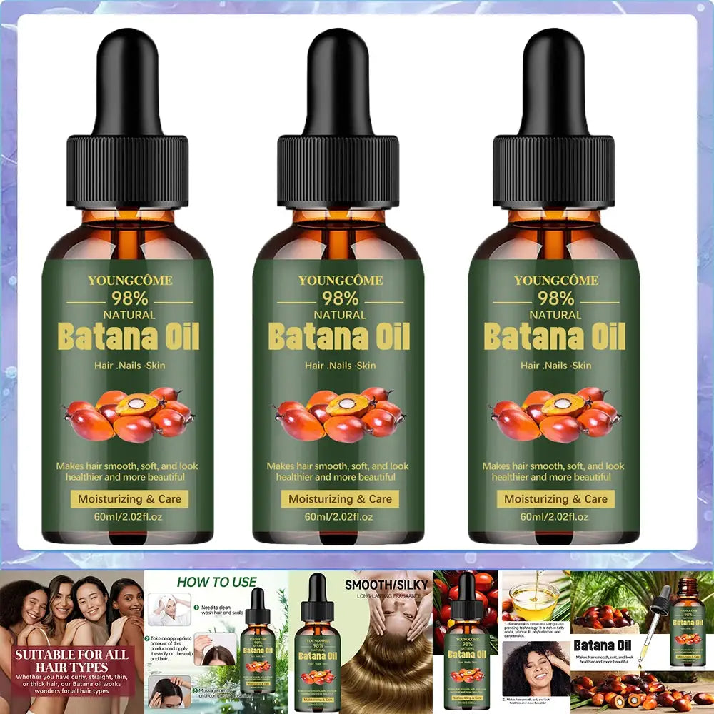 Pure Batana Oil For Hair Growth And Shine Strengthens Hair Prevents Hair Loss Eliminates Split Ends