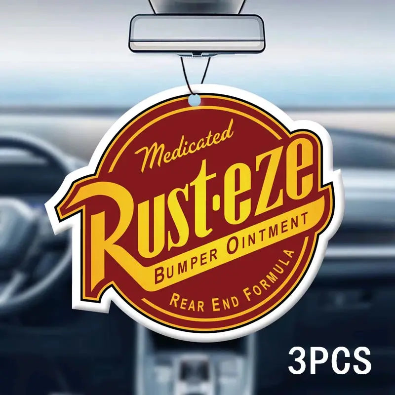 Rust Eze Car Air Freshener Perfume Pendant for Rearview Mirror Suspension with Super Cologne Fragrance