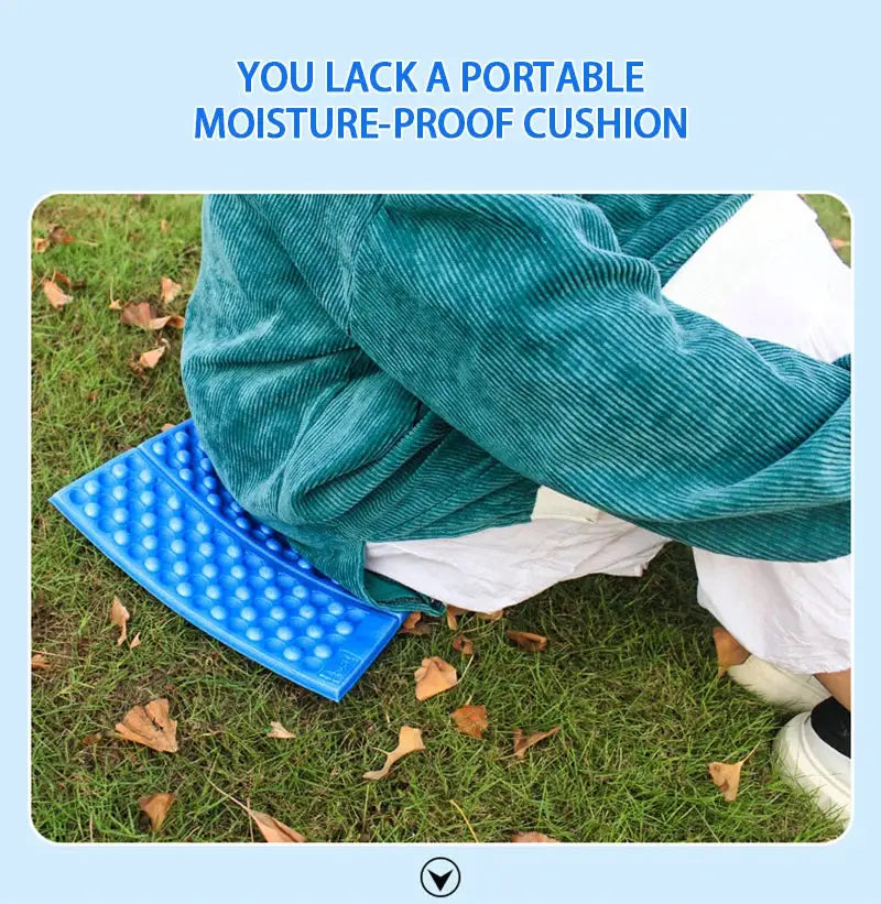 Simples Market camping foam pad; blue waterproof foam seat cushion for picnic, hiking and outdoor use