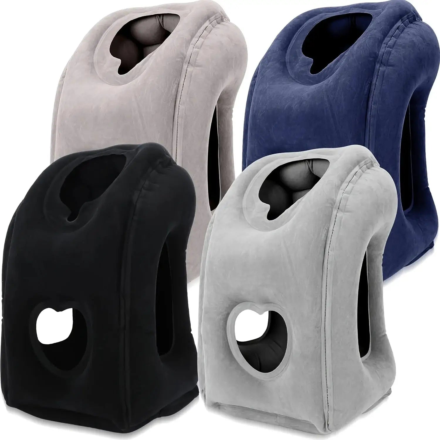 Inflatable Travel Pillow With Patented Valve For Adjustable Neck And Head Support Lightweight Thanksgiving Gift