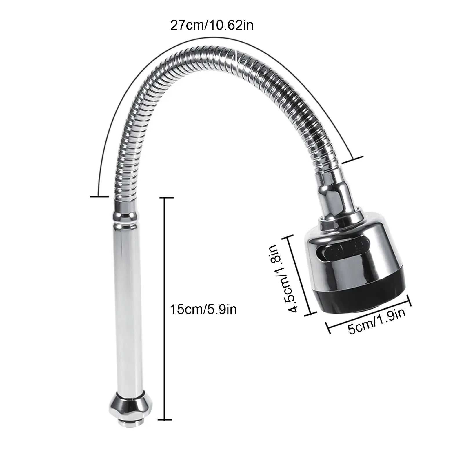 Swivel spout kitchen faucet by Simples Market, 304 stainless steel with chrome finish and single-handle control