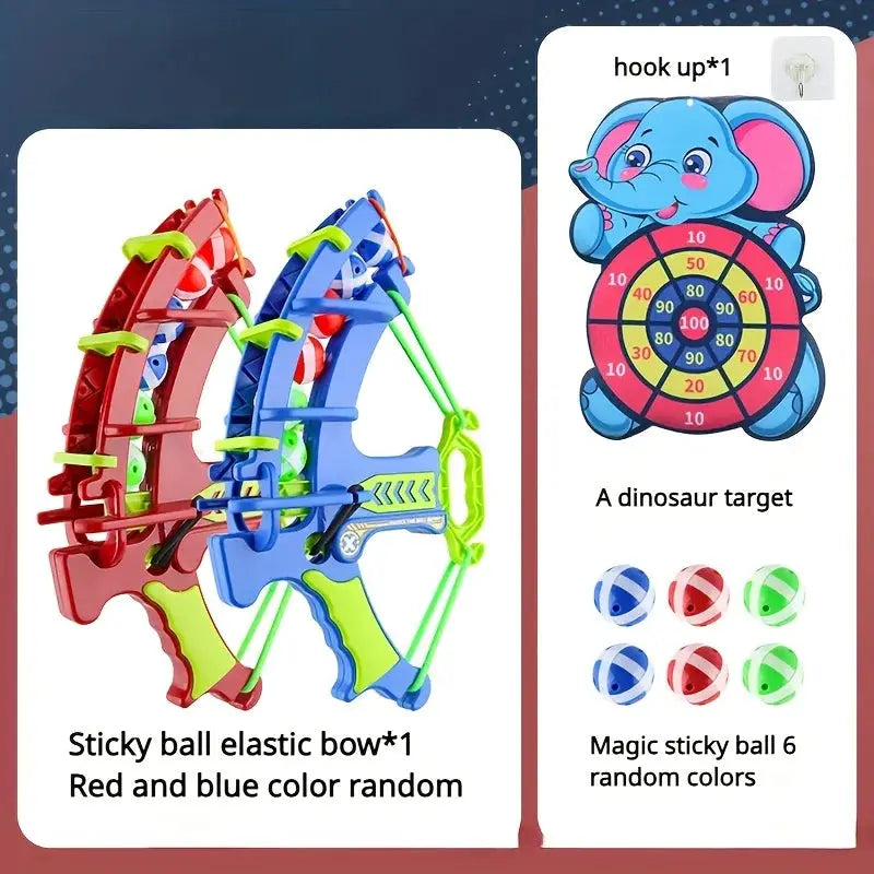 Montessori Throw Slingshot Target Sticky Ball Dartboard Children Outdoor Game Toy For Learning And Coordination