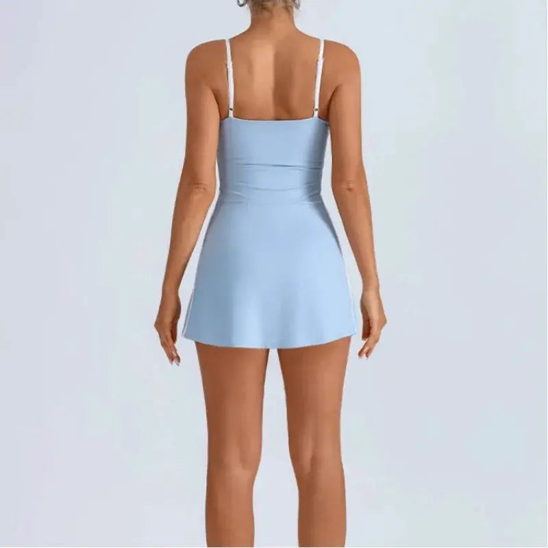 ActiveStride Multi Sport Sleeveless Tennis Dress With Built In Chest Pad For Tennis Yoga Pickleball Badminton