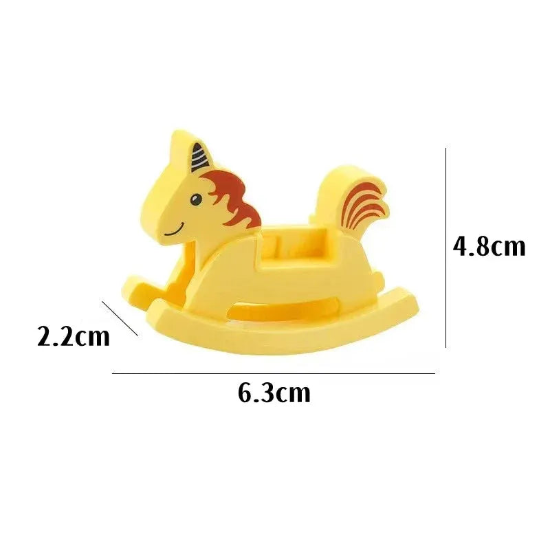 Big Building Blocks Duplo Compatible Large Brick Ferris Wheel Seesaw Slide Swing Educational Toy For Kids
