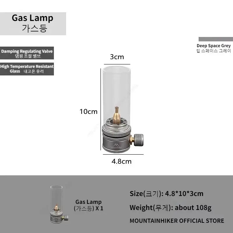 Mountainhiker Retro Butane Gas Light For Desktop Camping Picnic