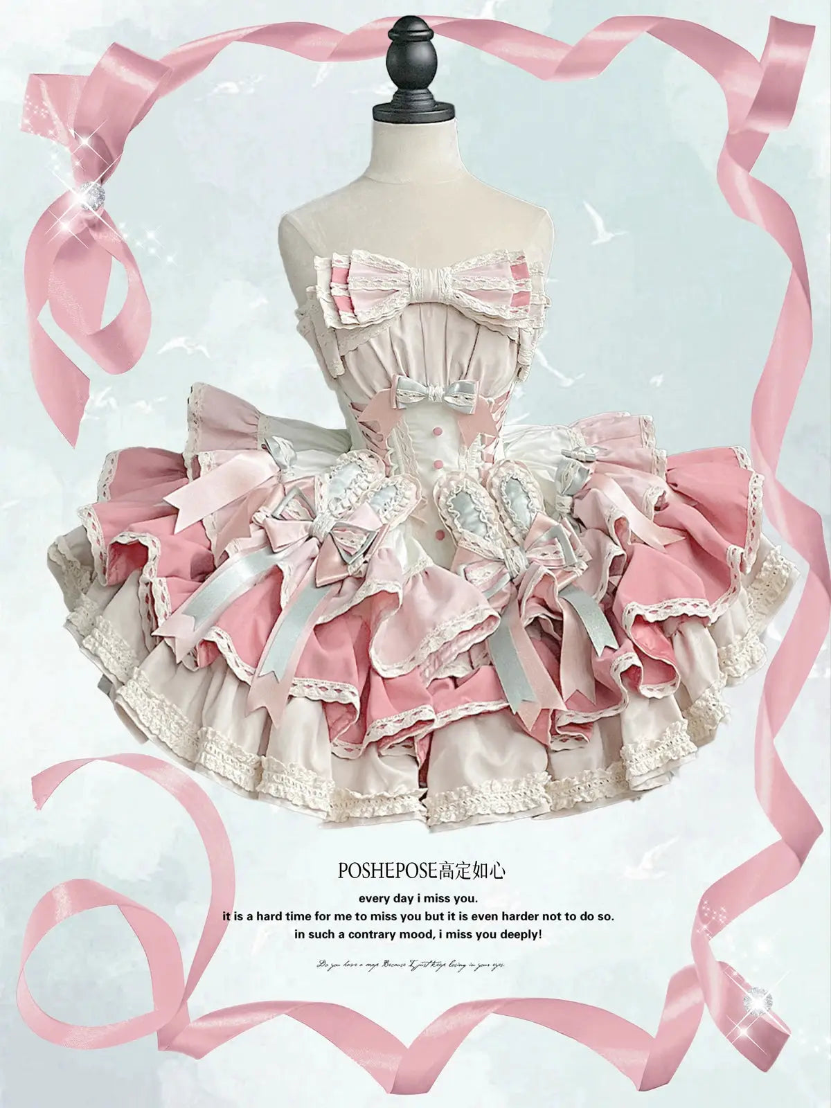 Girls Birthday Lolita Dress Tube Top Satin Bowknot Pettiskirt Mini