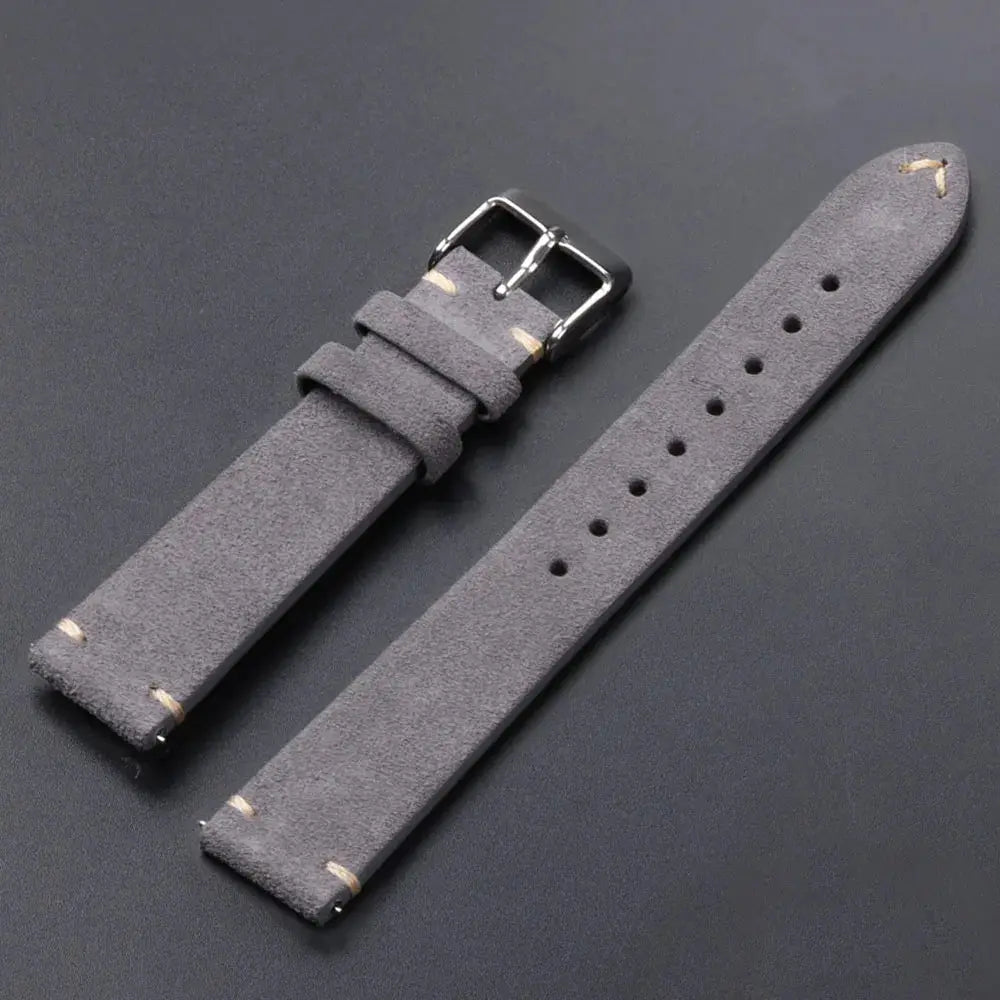 CalfskinCo Quick Release Suede Watch Strap For Seiko 18mm 20mm 22mm And Huawei GT3 GT4 14mm 16mm Calfskin Wristband