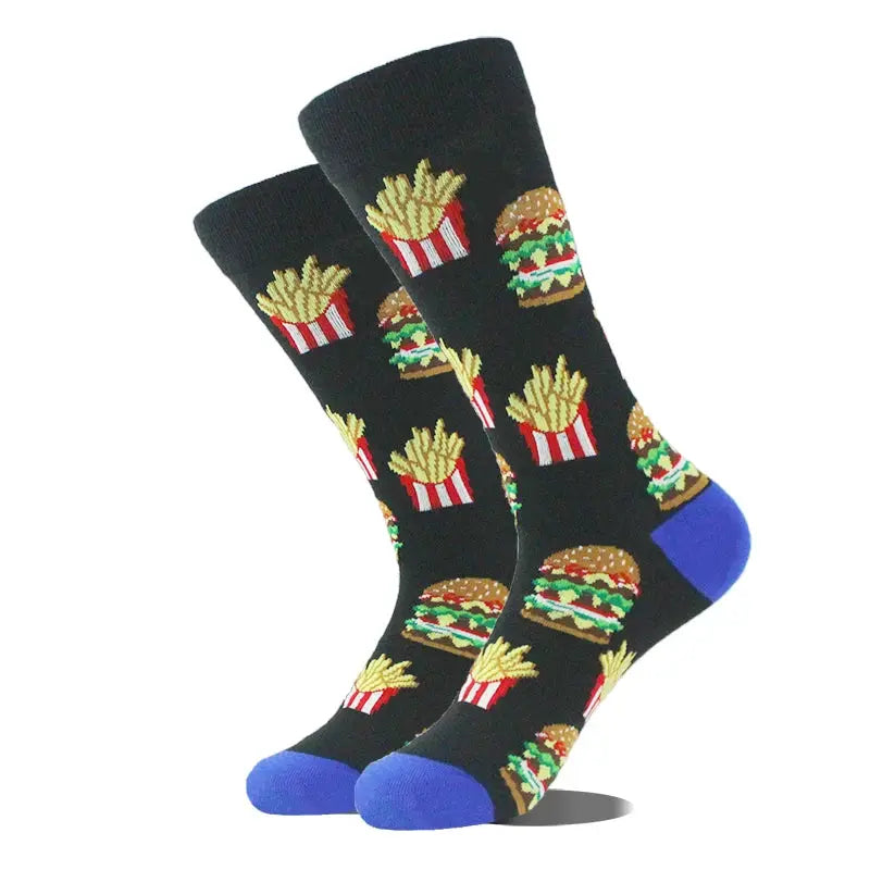 Cotton Happy Funny Socks For Men Women Unisex Crew Socks Alien Planet Shark Dinosaur Novelty Design
