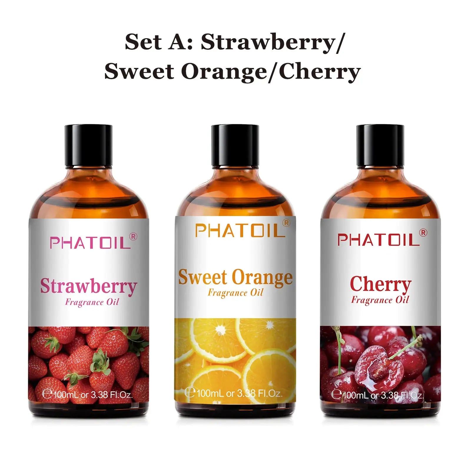 PHATOIL 100ml Aromatherapy Fragrance Oil Coconut Vanilla Strawberry Cherry Lemon For Diffuser Candle Making 1 2 3 Pack