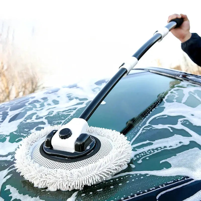 ProClean Telescoping Car Wash Brush With Soft Chenille Fibers And 90 Degree Rotating Head For Scratch Free Cleaning